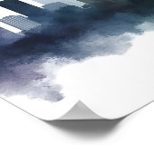 City drawing watercolor art poster (Ecke)