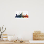 City drawing watercolor art poster (Küche)