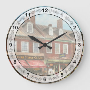 City - Easton MD - Ein Stück amerikanisches Leben Große Wanduhr