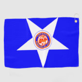 City Flag Houston, Texas Golf Handtuch (Horizontal)