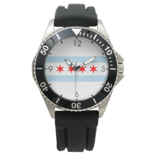 City Flag of Chicago (Illinois) Armbanduhr