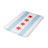 City Flag of Chicago (Illinois) Badematte (Schrägansicht)