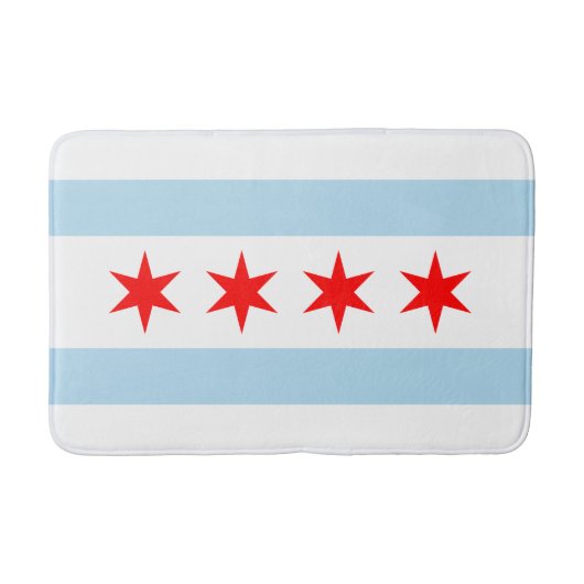 City Flag of Chicago (Illinois) Badematte (Vorderseite)