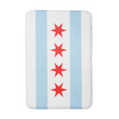 City Flag of Chicago (Illinois) Badematte (Vorderseite Vertikal)