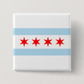 City Flag of Chicago (Illinois) Button (Vorderseite)