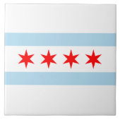 City Flag of Chicago (Illinois) Fliese (Vorderseite)