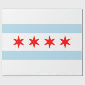 City Flag of Chicago (Illinois) Geschenkpapier (Flach)