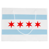City Flag of Chicago (Illinois) Große Geschenktüte (Rückseite)