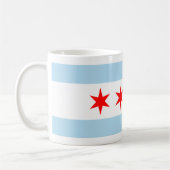 City Flag of Chicago (Illinois) Kaffeetasse (Links)