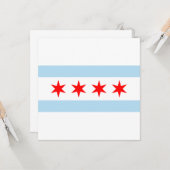 City Flag of Chicago (Illinois) Karte (Vorderseite/Rückseite Beispiel)