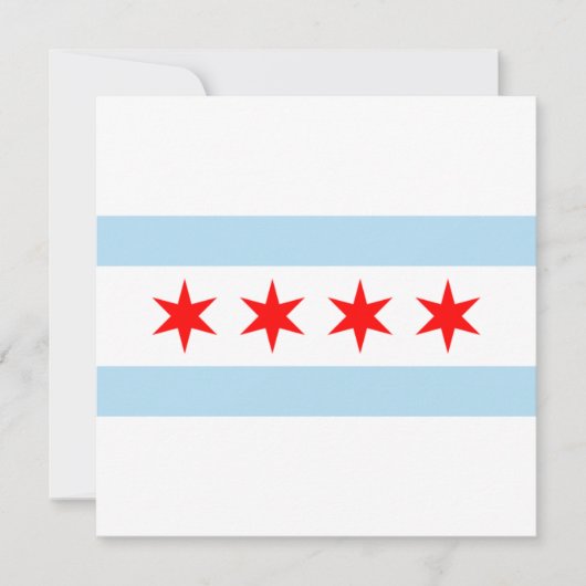 City Flag of Chicago (Illinois) Karte (Vorderseite)