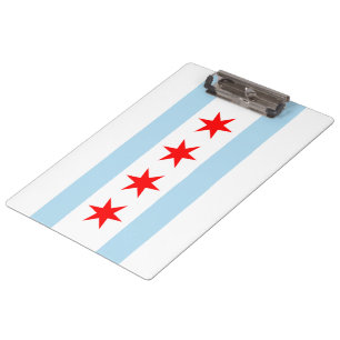 City Flag of Chicago (Illinois) Klemmbrett