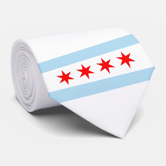 City Flag of Chicago (Illinois) Krawatte (Gerollt)