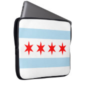 City Flag of Chicago (Illinois) Laptopschutzhülle (Vorne Rechts)