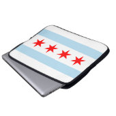 City Flag of Chicago (Illinois) Laptopschutzhülle (Vorne Knopf)
