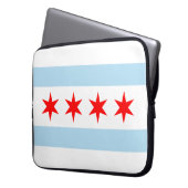 City Flag of Chicago (Illinois) Laptopschutzhülle (Vorderseite Links)