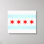 City Flag of Chicago (Illinois) Leinwanddruck (Vorderseite)