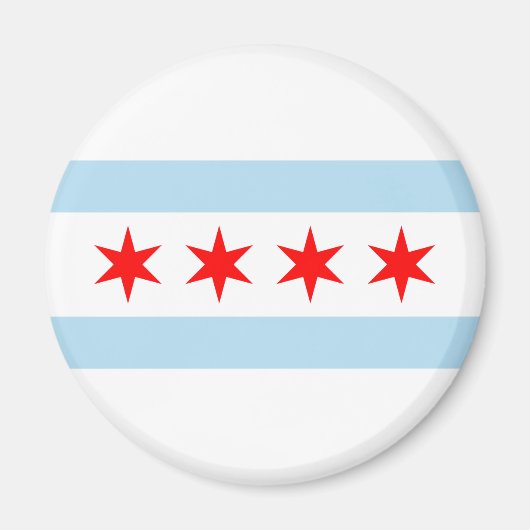 City Flag of Chicago (Illinois) Magnet (Vorne)