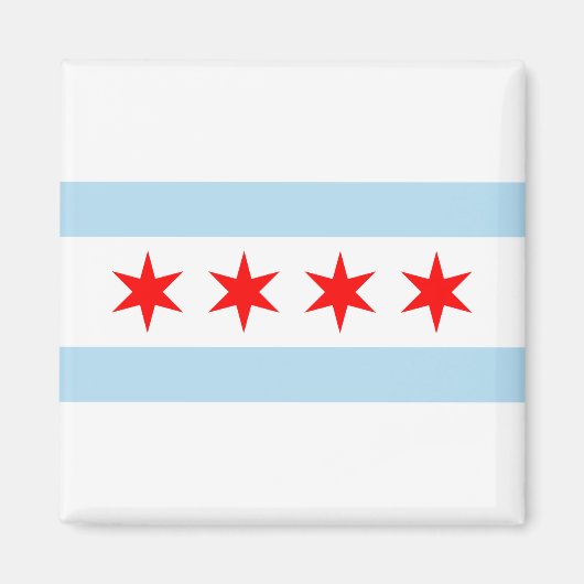 City Flag of Chicago (Illinois) Magnet (Vorne)