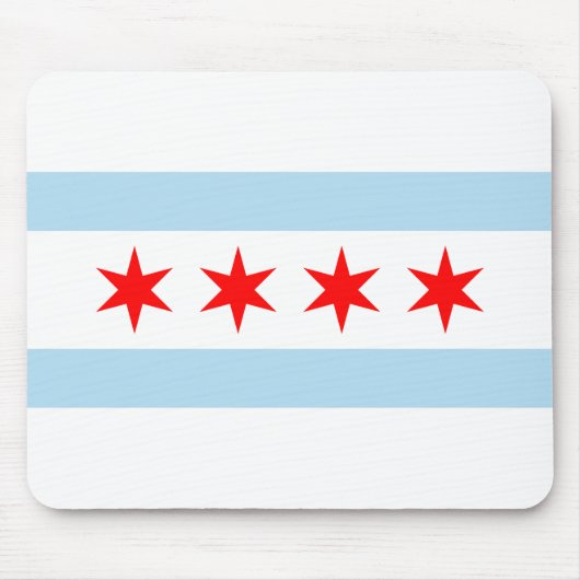 City Flag of Chicago (Illinois) Mousepad (Vorne)