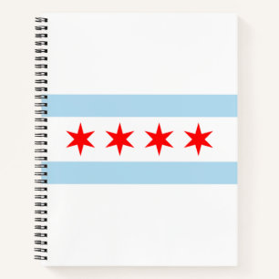 City Flag of Chicago (Illinois) Notizblock