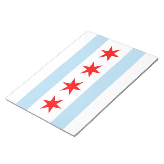 City Flag of Chicago (Illinois) Notizblock (angewinkelt)