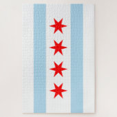 City Flag of Chicago (Illinois) Puzzle (Vertikal)