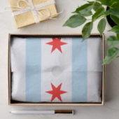City Flag of Chicago (Illinois) Seidenpapier (Geschenk)