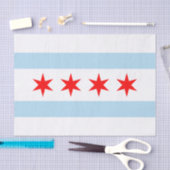 City Flag of Chicago (Illinois) Seidenpapier (Handwerk)