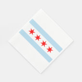 City Flag of Chicago (Illinois) Serviette (Ecke)