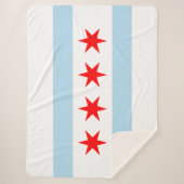 City Flag of Chicago (Illinois) Sherpadecke (Vorderseite)