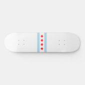 City Flag of Chicago (Illinois) Skateboard (Horizontal)