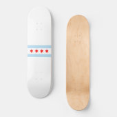City Flag of Chicago (Illinois) Skateboard (Vorderseite)