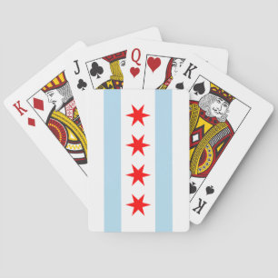 City Flag of Chicago (Illinois) Spielkarten