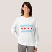 City Flag of Chicago (Illinois) T-Shirt (Vorne ganz)