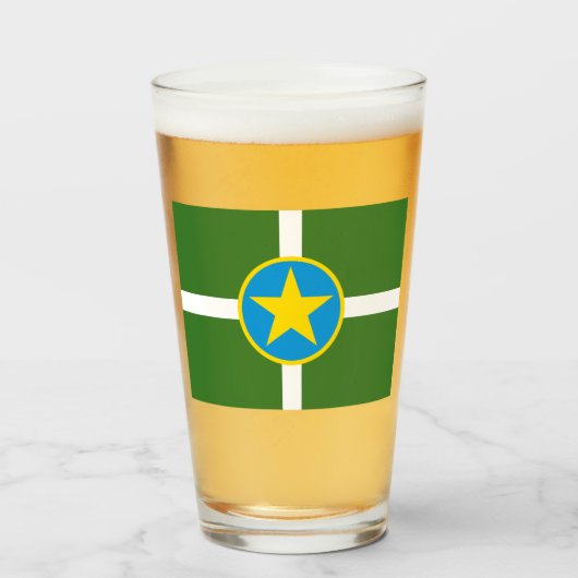City Flag von Jackson (Mississippi) Glas (Vorne (Gefüllt))