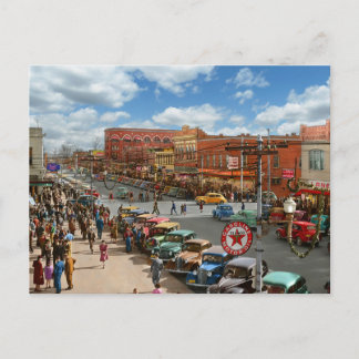 City - Gadsden, AL- Christmas shopping crowds 1941 Postkarte