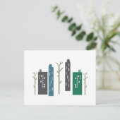 City Gebäude Postkarte (Stehend Vorderseite)