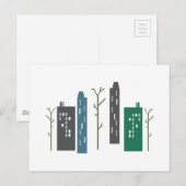 City Gebäude Postkarte (Vorne/Hinten)