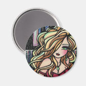 "City Girl" Magnet (Vorderseite/Rückseite)