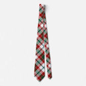 City Glasgow Tartain Kariert Green Maroon White Krawatte (Vorderseite)