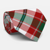 City Glasgow Tartain Kariert Green Maroon White Krawatte (Gerollt)