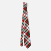 City Glasgow Tartain Kariert Green Maroon White Krawatte (Rückseite)