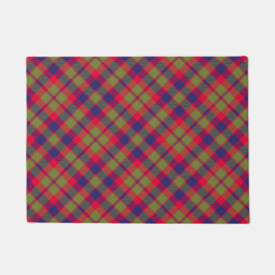 City Glasgow Tartain Kariert Green Red Blue Fußmatte
