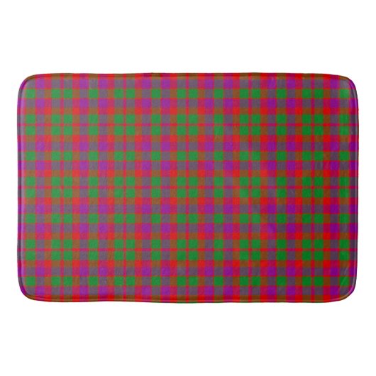 City Glasgow Tartain Kariert Green Red Lila Badematte (Vorderseite)