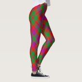 City Glasgow Tartain Kariert Green Red Lila Leggings (Rechts)