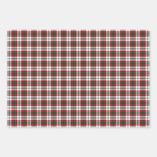 City Glasgow Tartan Kariert Green Maroon White Geschenkpapier Set (Vorderseite 3)