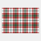 City Glasgow Tartan Kariert Green Maroon White Geschenkpapier Set (Vorderseite)