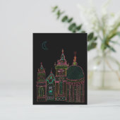 City Glow Bright Neon Black Postkarte (Stehend Vorderseite)