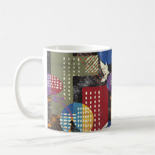 City Grunge abstrakte, nahtlose Vintage Muster. Kaffeetasse